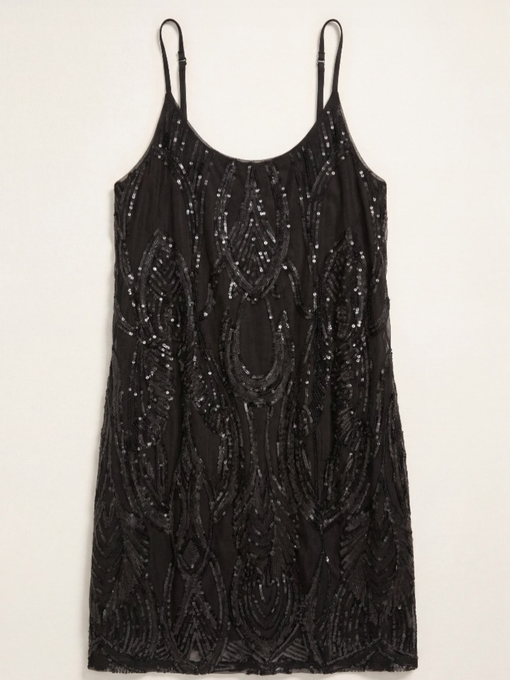 Three Eighty Two Women's Size Small Black Sequin Cocktail Dress Beaded Party Dre